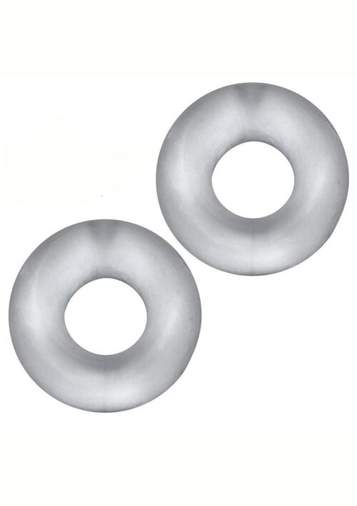 Hunkyjunk Stiffy Bulge Silicone Cock Rings (2 pack) - Clear Ice