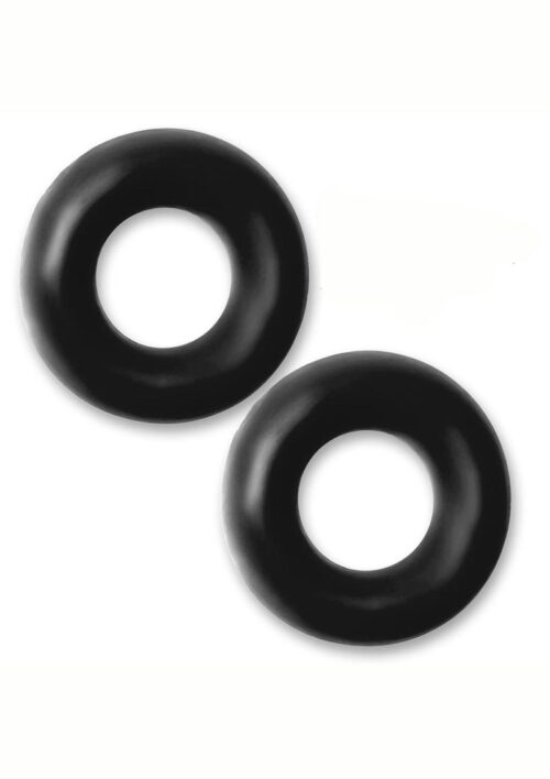 Hunkyjunk Stiffy Bulge Silicone Cock Rings (2 pack) - Tar Ice