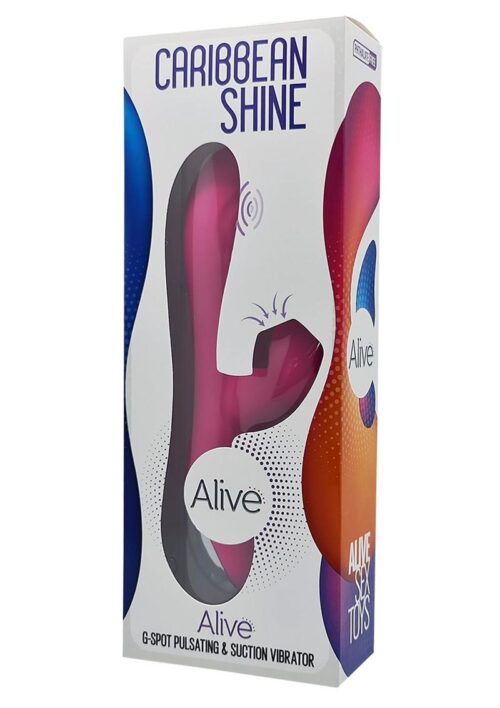 Alive Caribbean Shine Rechargeable Silicone Rabbit Vibrator - Pink