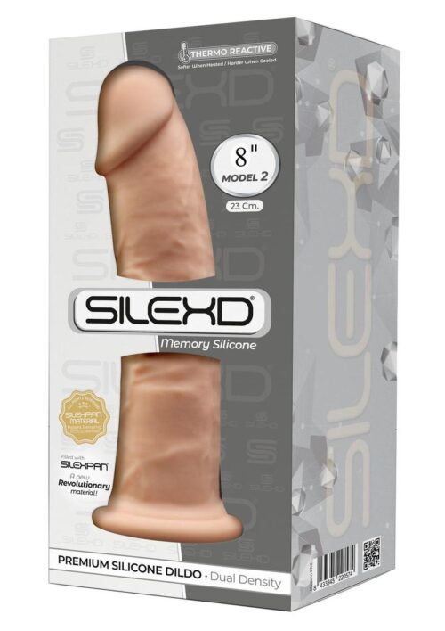 SilexD Model 2 ZM02 Silicone Realistic Dual Dense Dildo 8in - Vanilla