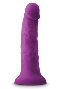 Colours Pleasures Silicone Vibrating Dildo 7in - Purple