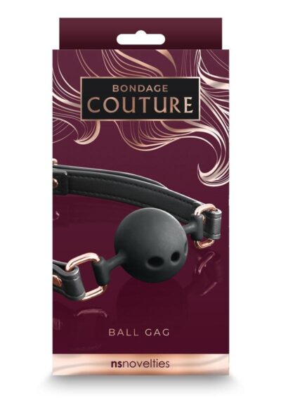 Bondage Couture Silicone Ball Gag - Black