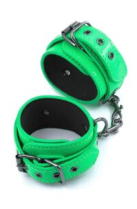 Electra Play Things PU Leather Ankle Cuffs - Green