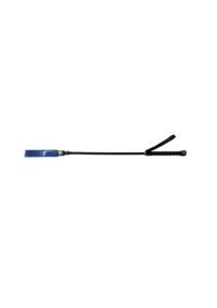 Rouge Leather Short Riding Crop with Slim Tip - Blue