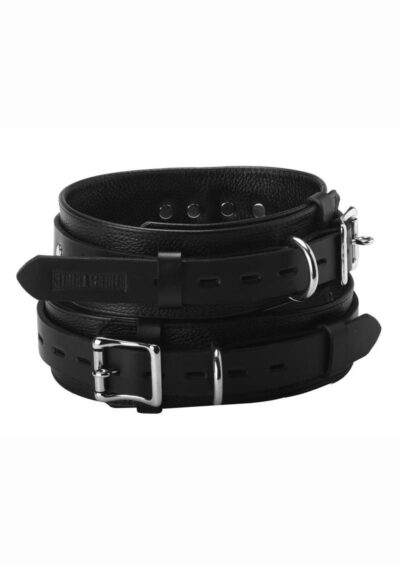 Strict Leather Deluxe Locking Thigh Cuffs - Black
