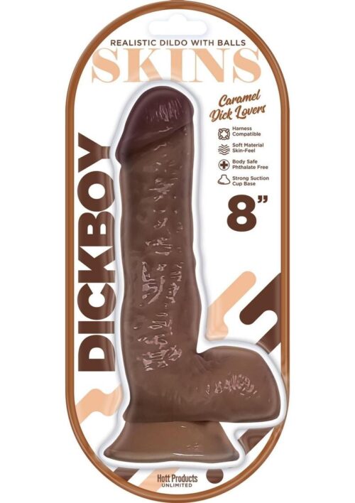 Dickboy Skins Caramel Lovers Dildo 8in