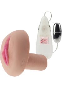 The Blonde Starlet Vibrating Masturbator with Remote Control - Pussy - Vanilla