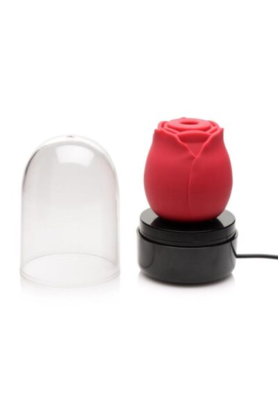 Inmi Bloomgasm Enchanted Rose Rechargeable Silicone 10X Clit Stimulator - Red