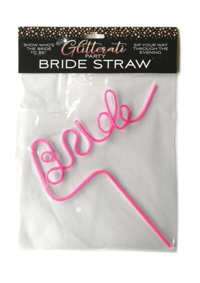 Glitterati Bride Twisty Straw - Pink