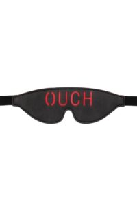 Ouch! Bonded Leather Eye-Mask - Black/Red