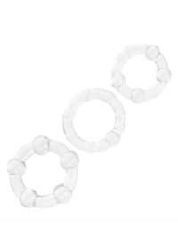 Island Rings Cock Rings (3 piece set) - Clear