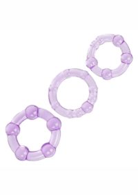 Island Rings Cock Rings (3 piece set) - Purple
