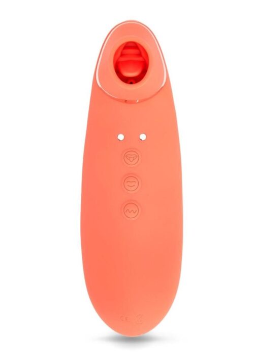 Sensuelle Trinitii Triple Action Suction Flickering Silicone Tongue - Coral
