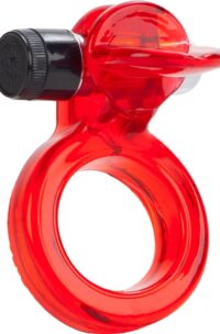 Wireless Clit Flicker Vibrating Cock Ring with Clitoral Stimulation - Red