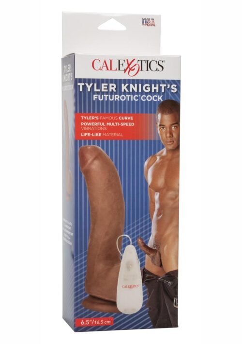 Tyler Knights Futurotic Cock Vibrating Dildo 6in - Chocolate