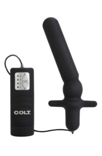 COLT Power Anal-T Vibrating Butt Plug with Remote Control- Black