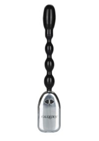Silicone Flexi Power Rod Vibrating Massager Anal Beads - Black