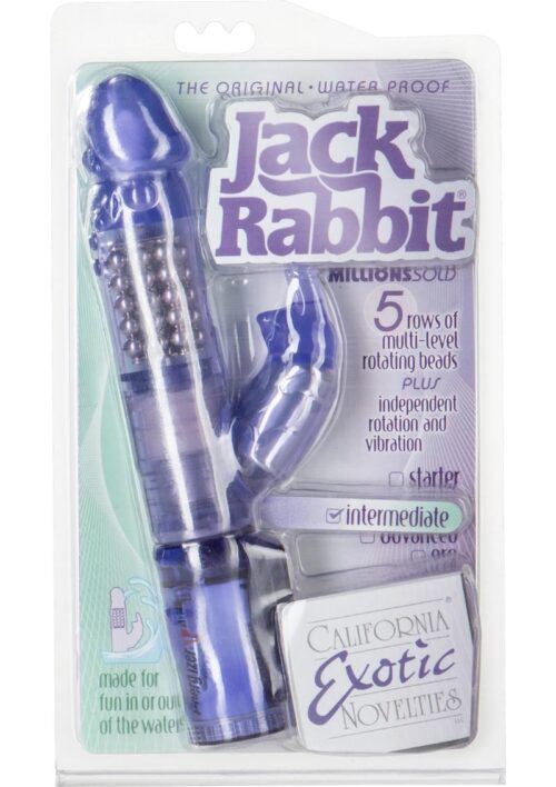 Jack Rabbit Beaded Rabbit Vibrator- Purple
