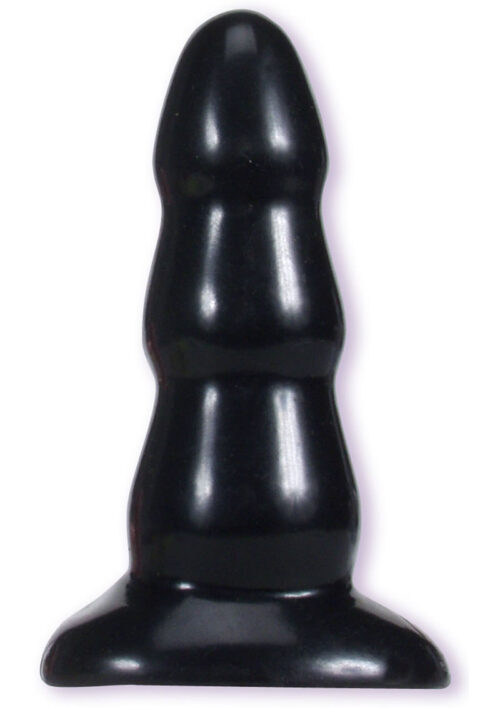 Triple Ripple Butt Plug - Medium - Black