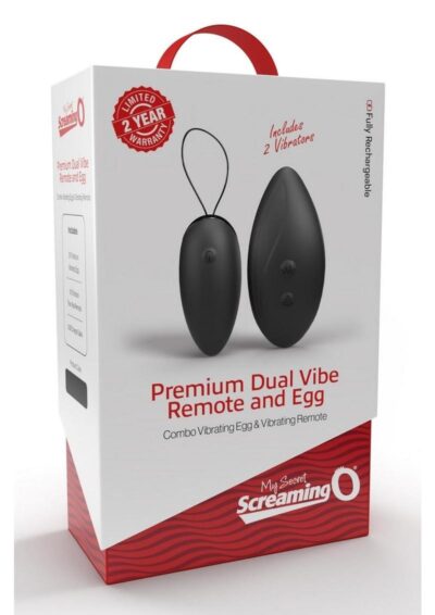My Secret Screaming O Premium Dual Vibe Remote andamp; Egg Silicone Combo Kit - Black