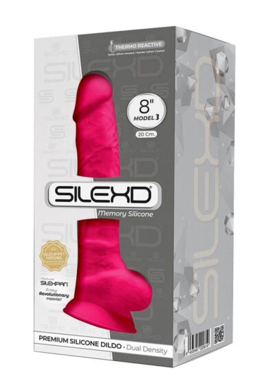 SilexD Model 3 XD04 Silicone Realistic Dual Dense Dildo 8in - Pink