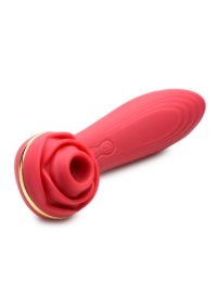 Inmi Bloomgasm Passion Petals 10X Rechargeable Silicone Rose Clitoral Stimulator - Red