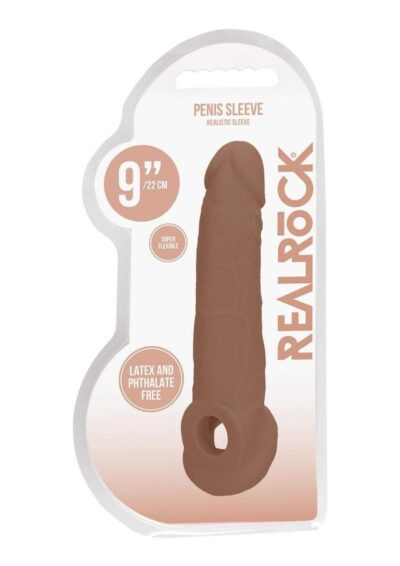 RealRock Realistic Penis Sleeve 9in - Caramel