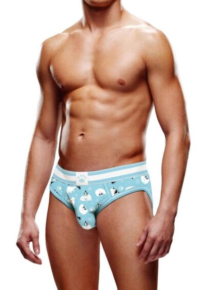 Prowler Fall/Winter 2022 Winter Animals Open Brief - Large - Blue/White