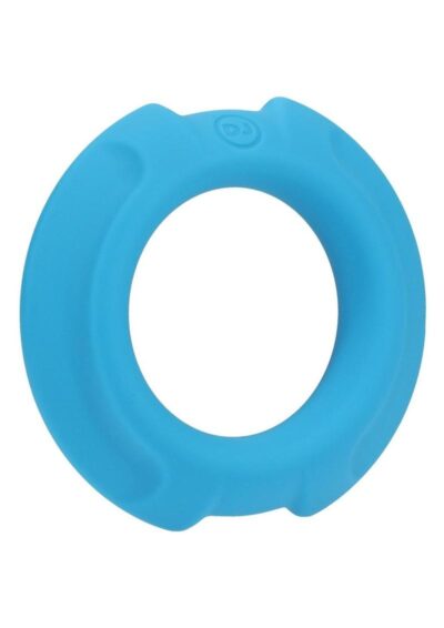 OptiMALE Flexisteel Soft Silicone With Inner Metal Core Cock Ring 35mm - Blue
