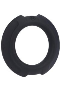 OptiMALE Flexisteel Soft Silicone With Inner Metal Core Cock Ring 43mm- Black