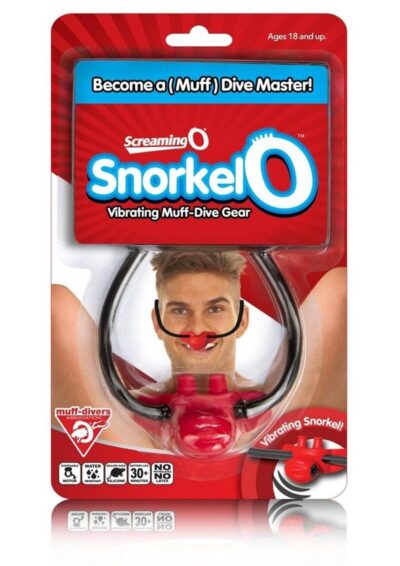 SnorkleO Silicone Oral Vibrator - Black/Red