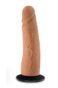 Lock On Dynamite Dildo with Suction Cup Adapter 7in - Caramel