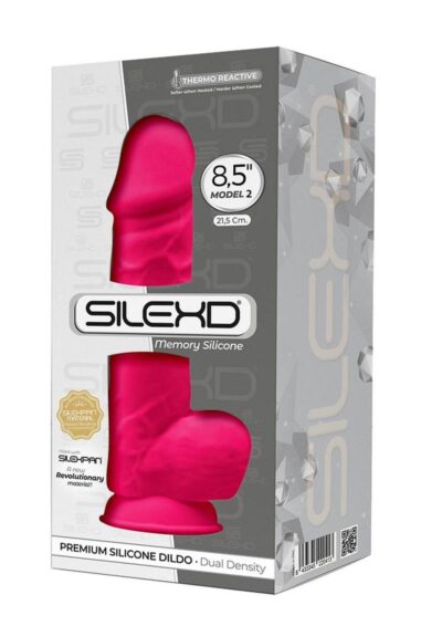 SilexD Model 2 DD04 Silicone Realistic Dual Dense Dildo 8.5in - Pink