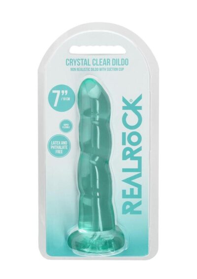 RealRock Crystal Clear Dildo with Suction Cup 7in