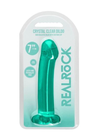 RealRock Crystal Clear Dildo with Suction Cup 6.7in