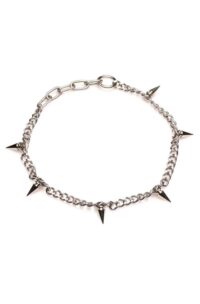 Master Series Punk Spiked Necklace - Silver