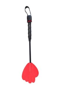 Rouge Mini Leather Hand Riding Crop - Red