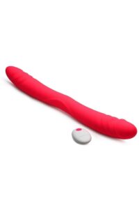 Inmi 7X Double Down Rechargeable Silicone Double Dildo with Remote Control - Pink