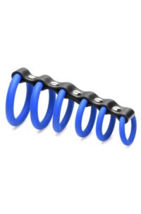 Strict Gates of Hell Silicone Chastity Device - Blue/Black