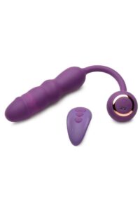 Inmi Thrust Thumper Rechargeable Silicone Vibrator with Remote Control - Purple