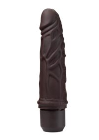 Dr. Skin Silicone Dr. Robert Vibrating Dildo 7in - Chocolate