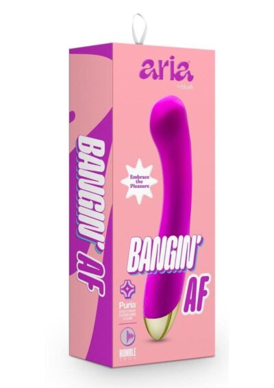 Aria Bangin` AF Rechargeable Silicone Vibrator - Purple