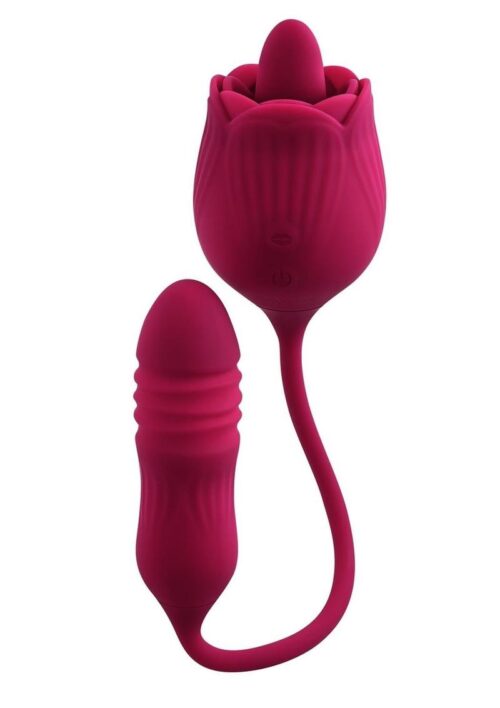 Wild Rose Rechargeable Silicone Clitoral Stimulator - Red