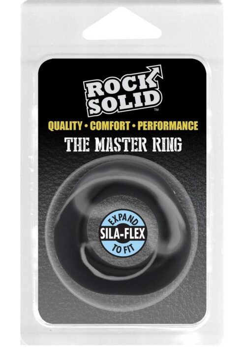 Rock Solid The Master Ring Silicone Cock Ring - Black