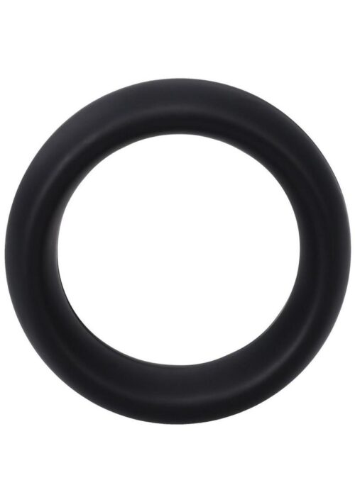 Rock Solid The Silicone Collar Cock Ring - Small - Black