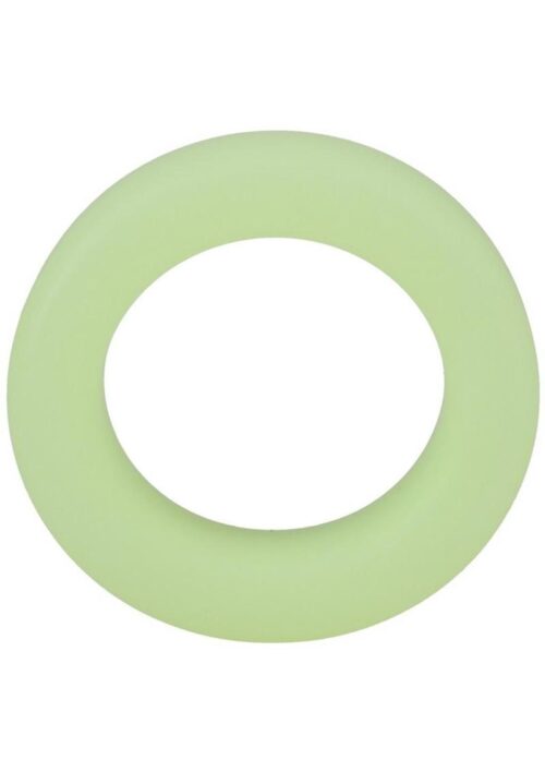 Rock Solid The Big O Glow in the Dark Silicone Cock Ring - Green