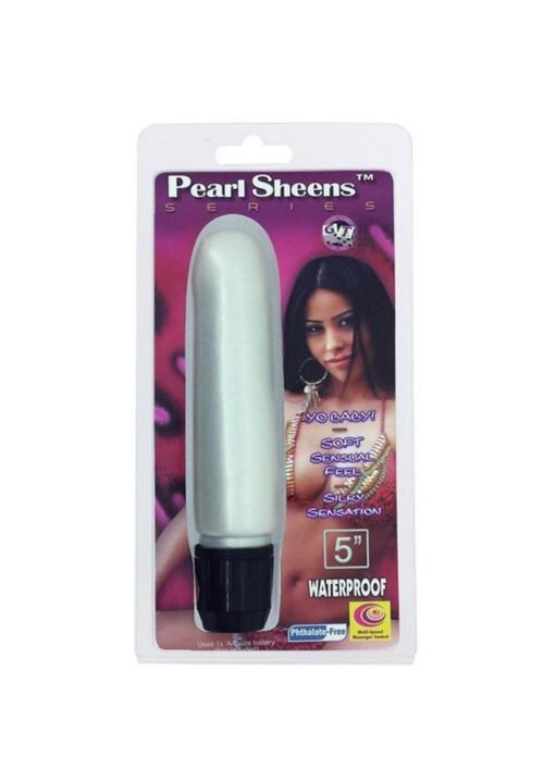 Pearl Sheens Smooth Vibrator 5in - White