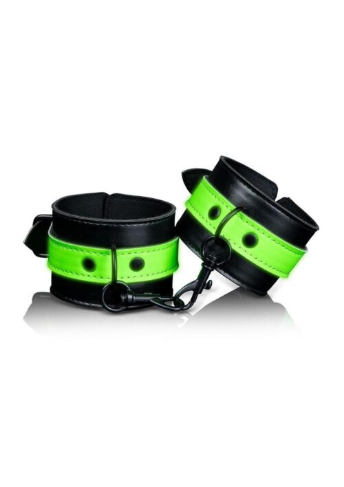 Ouch! Hardcuffs Glow in the Dark - Green