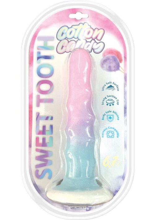 Cotton Candy Sweet Tooth Mini Dildo - Multi-Color