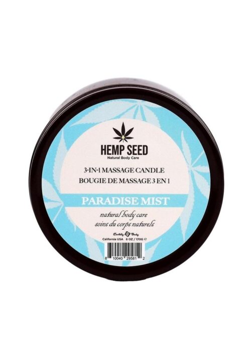 Earthly Body Hemp Seed 3 In 1 Massage Candle - Paradise Mist